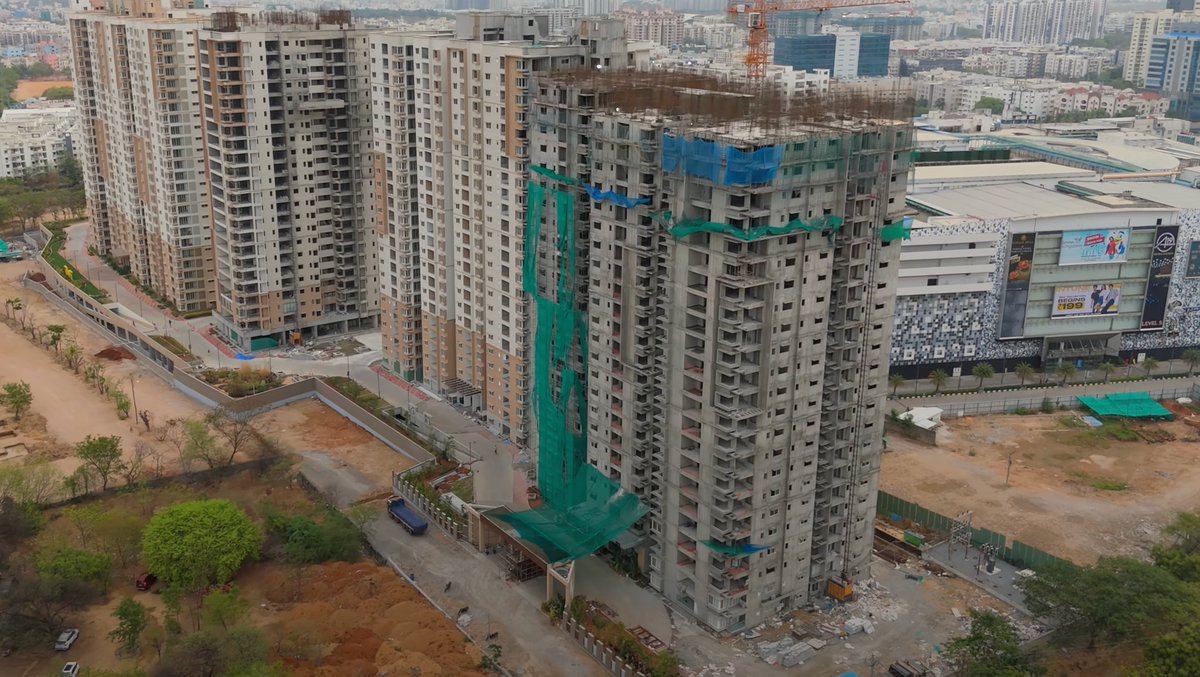 Bollineni Bion Residential Project at Kondapur 

Under construction project & nearing completion just behind AMB Mall. 

Spread across 8+ acres with 24 floors having 2, 3,4 BHK with 700+ units. 

Soon a new project from CYBERCITY builders also will start just behind AMB mall in