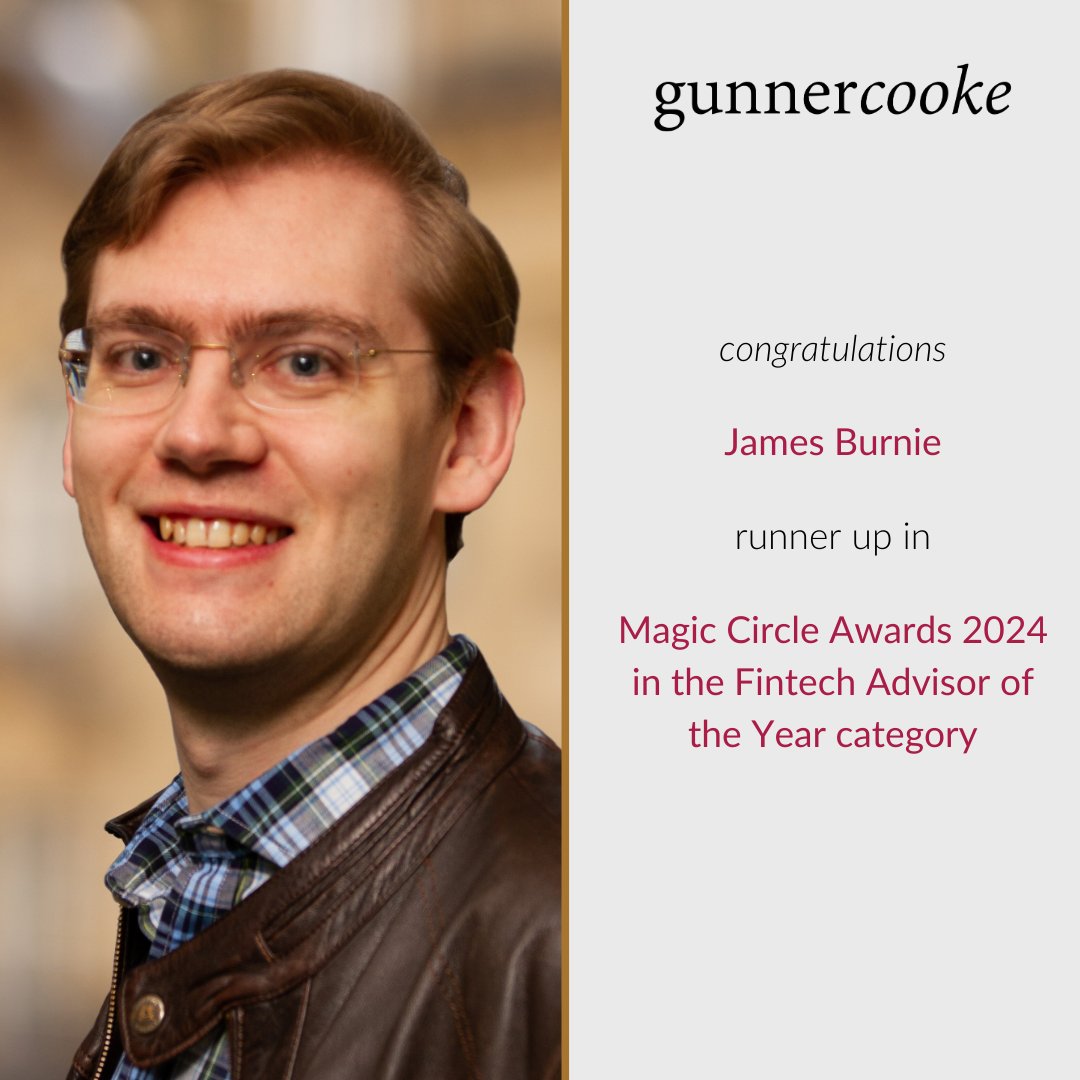 Congratulations to our FinTech Partner, James Burnie, for being named runner-up in the Fintech Advisor of the Year category at the Magic Circle Awards 2024!

Connect with James here: bit.ly/3ysokEQ