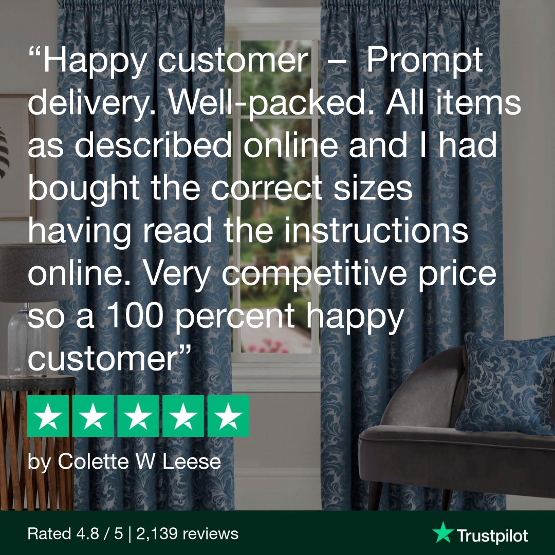 Your feedback is important to us! We appreciate you taking the time to leave us a review on Trustpilot.

#themillshopnottingham #fivestars #review #feedback #trustpilot #rating #thankyou #curtains #cushions #textiles #nets