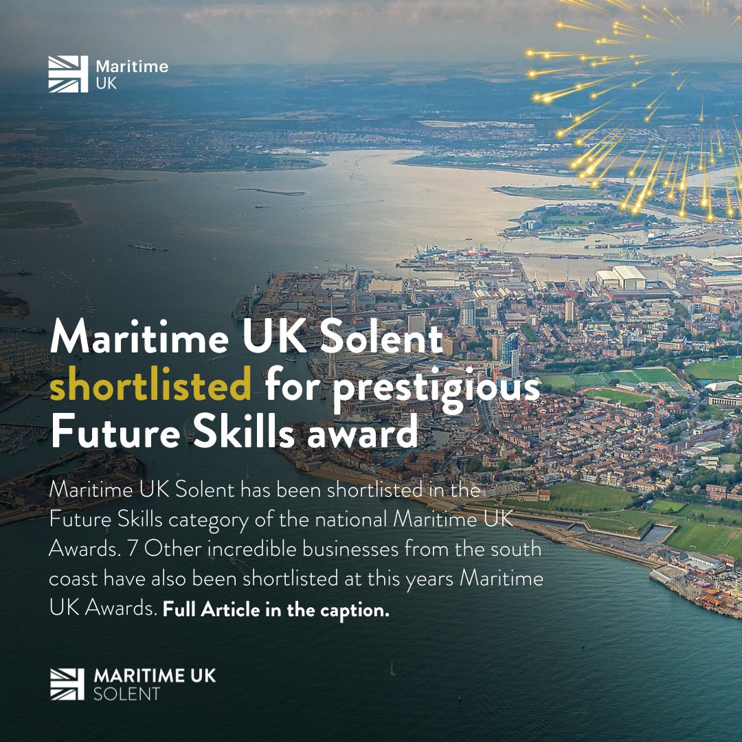 🎉 Big News! 🎉 We're thrilled to announce that Maritime UK Solent has been shortlisted for the prestigious Future Skills award at the national Maritime UK Awards! 🏆 Check out the full article here - shorturl.at/Ujy2n Stay tuned for more updates! #MaritimeUK