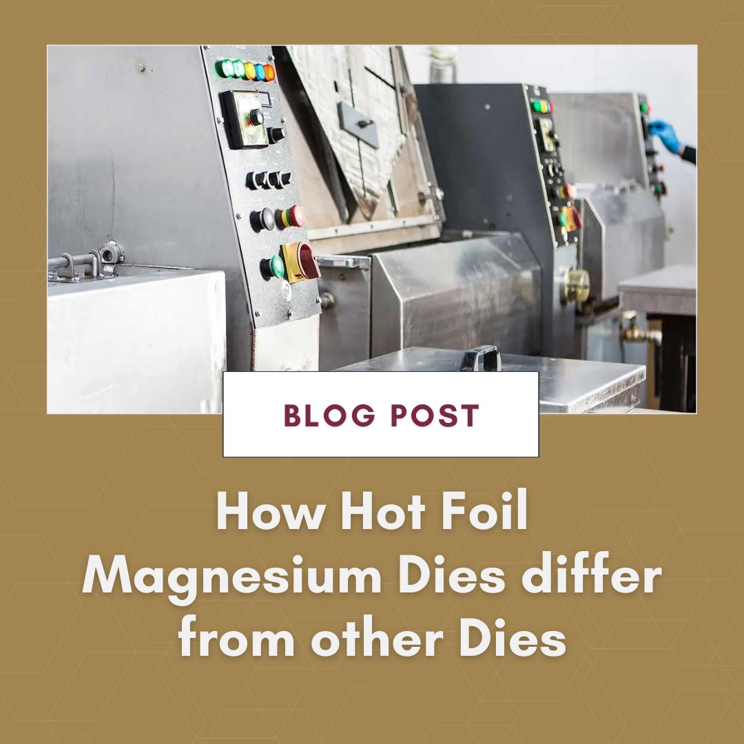 Discover what sets Hot Foil Magnesium Dies apart from other types of dies, highlighting their unique advantages. Read the full article here: ow.ly/tanO50RvvU6 #HotFoilMagnesiumDies #MakeItShiny #MetallicElephant