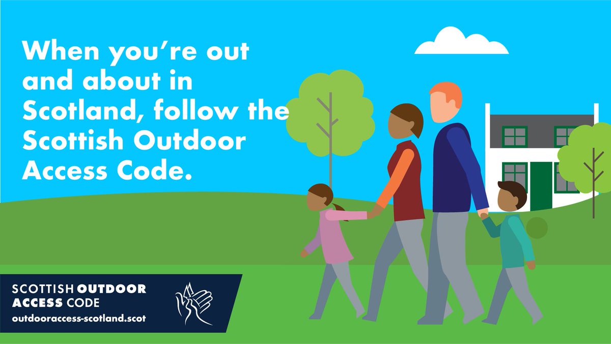 The Scottish Outdoor Access Code will help you to enjoy the countryside safely and responsibly. 🌳 Respect the interests of others 🌳 Care for the environment 🌳 Take responsibility for your own actions #KnowTheCode: outdooraccess-scotland.scot/enjoying-scotl… #LeaveNoTrace