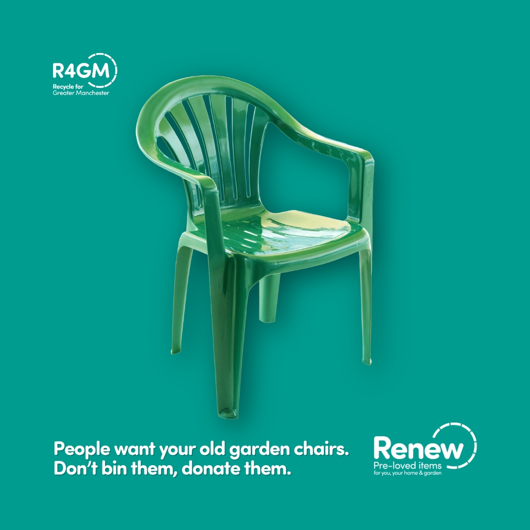 Ready for a new set of garden furniture? So is Renew 👀 If you're buying new, remember to donate your old garden furniture to a Renew Pod at your local recycling centre 🫶🏼