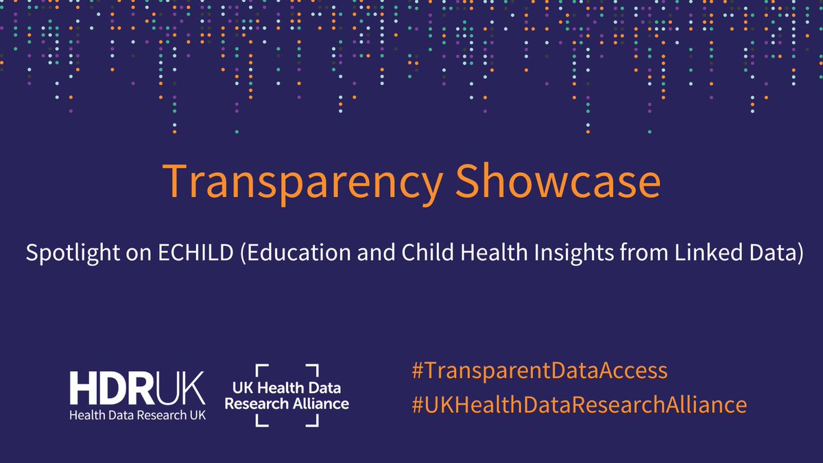 ✨ @ucl_echild is one of 19 funded orgs supported to adopt the #UKHealthDataResearchAlliance Transparency Standards. They've created a new website, including a visual animation of what ECHILD is, which is accessible to all. 🔗 hubs.li/Q02xxh_g0 #TransparentDataAccess