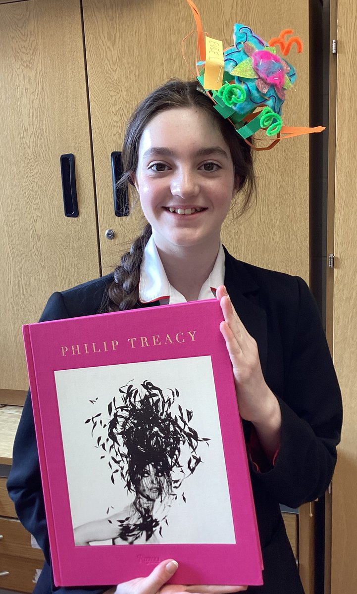 PipersArts's tweet image. Evie in Year 7 has demonstrated fantastic independent learning in Textiles. She went the extra mile and wrote to Milliner, Philip Treacy, as research for her project. He wrote back, sending Evie this fantastic signed book and fabrics. Well done Evie! #PipersYear7 #PipersSenior
