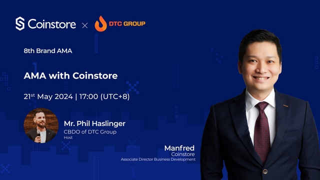 🌐🎤 Gear up for our 8th Brand AMA with Coinstore x @DTCGroup_ ! 🗓️ Join us on 21st May at 17:00 (UTC+8) as Manfred from Coinstore and Phil Haslinger dive deep into business development strategies and more! 👉 x.com/i/spaces/1eakb…