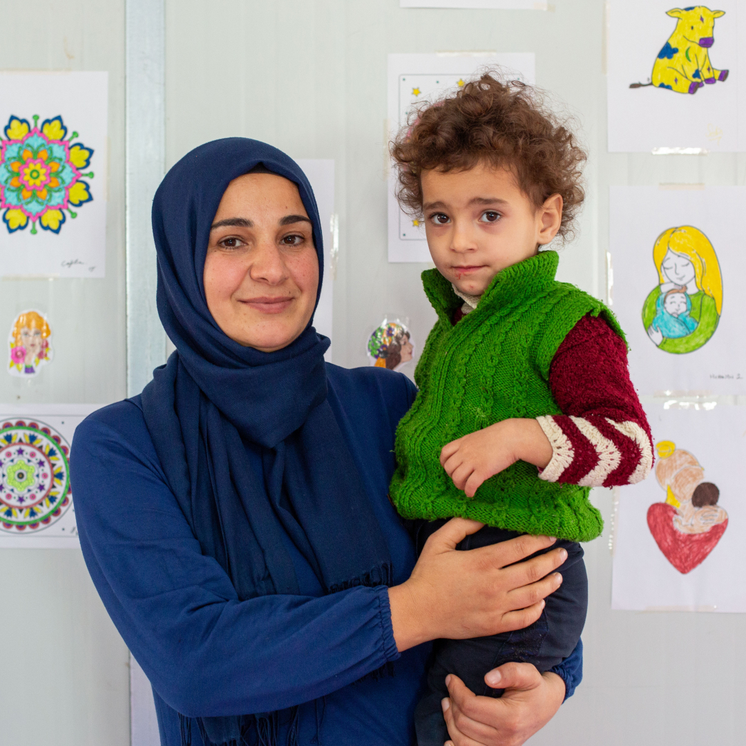 “Thank God they take care of the children.” After the earthquakes hit Turkey last year, Ubeyde got support via a Mother and Baby Space, run by DEC charity @AAH_UK. Thanks to your donations, children can access projects to help with their development. dec.org.uk/turkey-syria