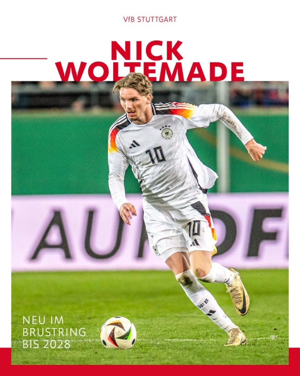 🚨Nick Woltemade, new player of @VfB! 

Exclusive news, now official and confirmed ✔️🏁🇩🇪