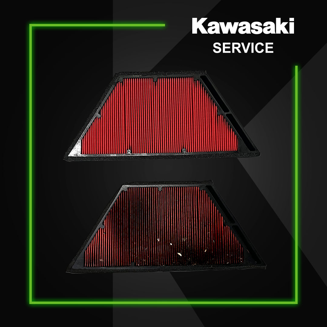 Everyone wants their Kawasaki to perform at its best, right? A clean and well-maintained air filter ensures that your engine will perform at its best, so remember to check and change your air filter regularly 👊