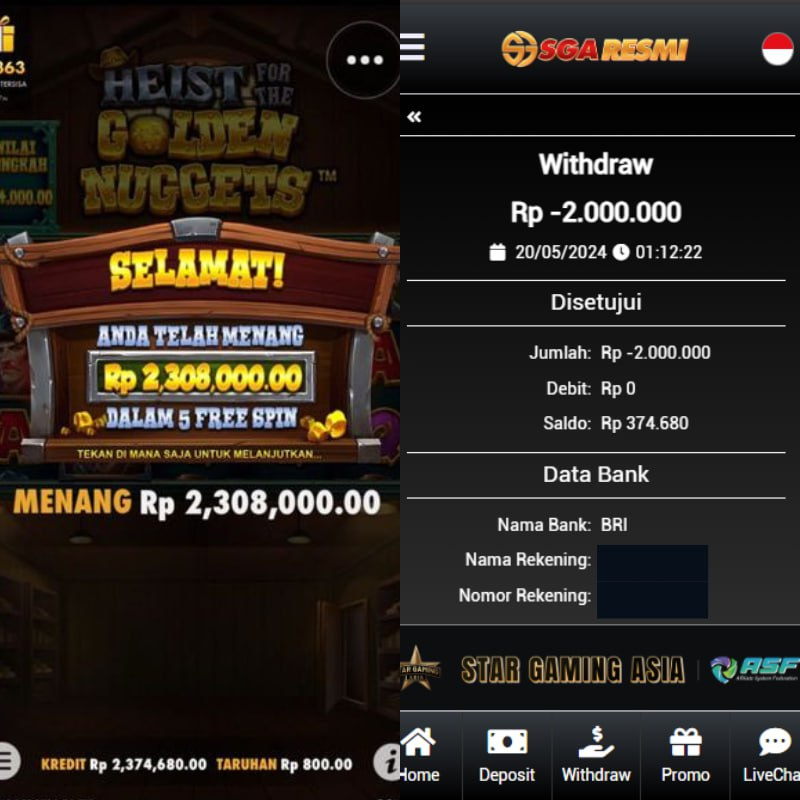 SGARESMI's tweet photo. Selamat kepada Member dengan ID : pol****** yang telah mendapatkan JACKPOT dari SLOT Heist for the Golden Nuggets ( PRAGMATIC PLAY )

Dengan Modal KICIK bisa mendapatkan kemenangan hingga proses CAIR WD senilai RP 2.000.000,-.

Pengen seperti ini mari segera Join & Mainkan game kesukaan anda hanya di SGARESMI, dengan min deposit 10K sudah bisa menjadi Calon sultan selanjutnya..!!!

Link Alternatif SGARESMI :
🌐 https://t.co/CIubncohNZ
🌐 https://t.co/3P3DzFTpYF
Contact Support SGARESMI:
📲 Whatsapp SGARESMI : https://t.co/V3X1mWRq5Z
📲 Telegram SGARESMI : https://t.co/gH1qRV1Q2q

#sgaresmi #promosgaresmi #promocakepsgaresmi #pakethematsgaresmi #mesinslot #bandarslot #slotjitu #depositpulsaslot #slotdepositpulsaaxis #depositpulsaaxis #konteraxis #pulsaslotaxis