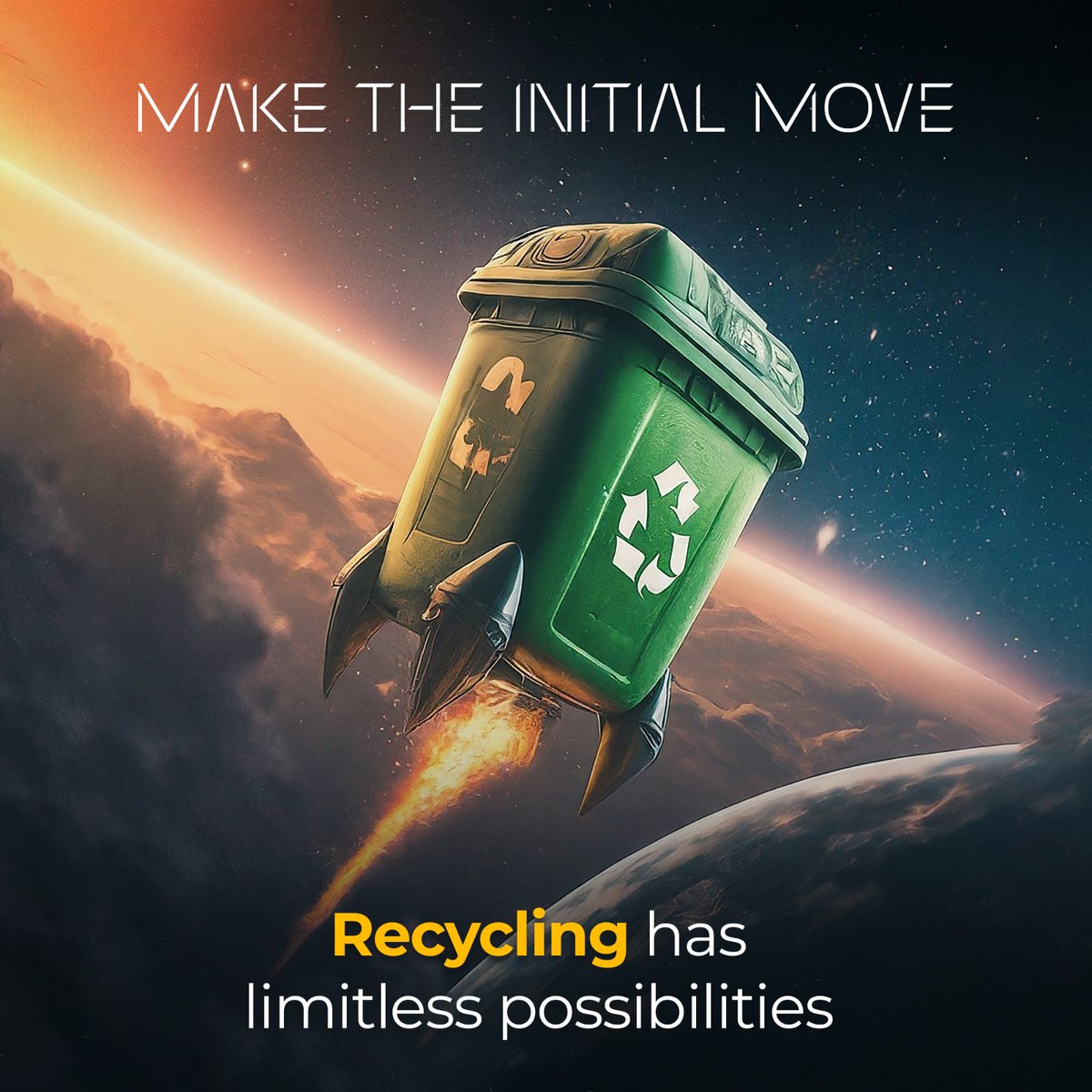 Embark on a sustainable future with our eco-rocket. Powered by recycled plastic waste, this cosmic voyage demonstrates the limitless potential of sustainability. #recycle