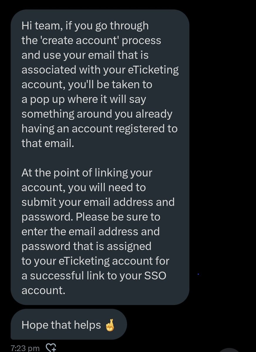 Help from Bath when I couldn't sign in to get tickets after game. Needed to create new account with same email my ST was registered under. Unfortunate timing, hope everyone is able to!