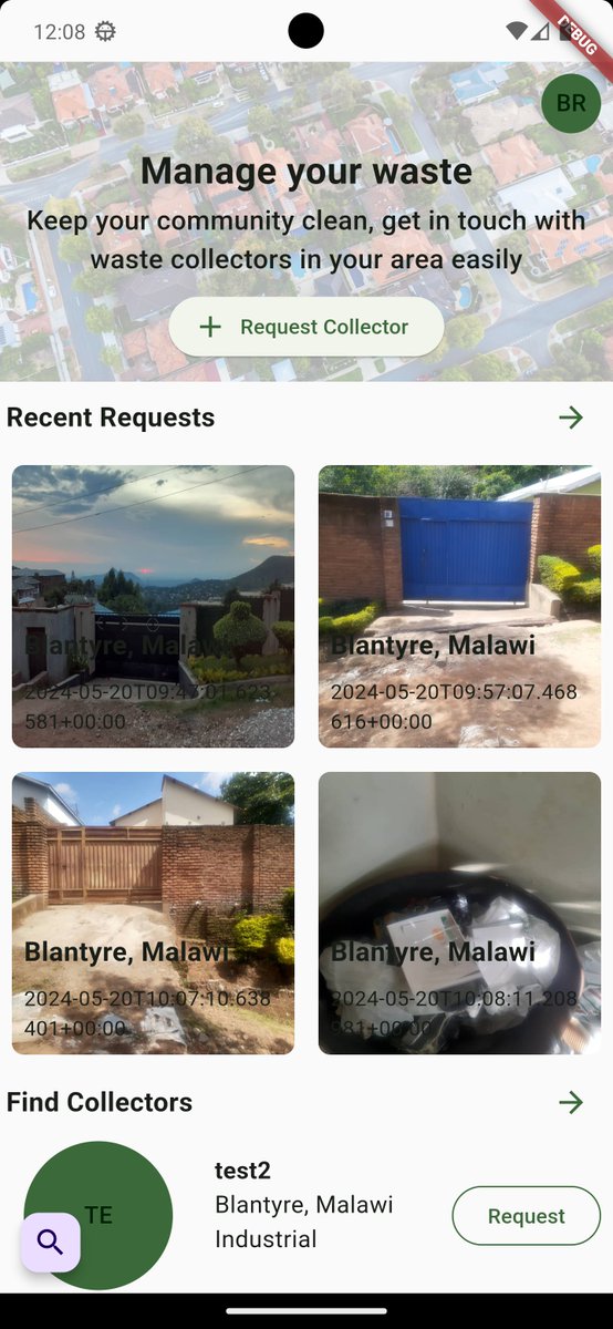 doreanbyte's tweet photo. Hey there!!😁Here  is another look at the current state of the app thus far. Let us know what you'd want to see from the app in the future. #DevPreview 🔧 #EcoClean ♻️ #DoreanByte #WasteManagement 🌍 https://t.co/sTiFacsMdg