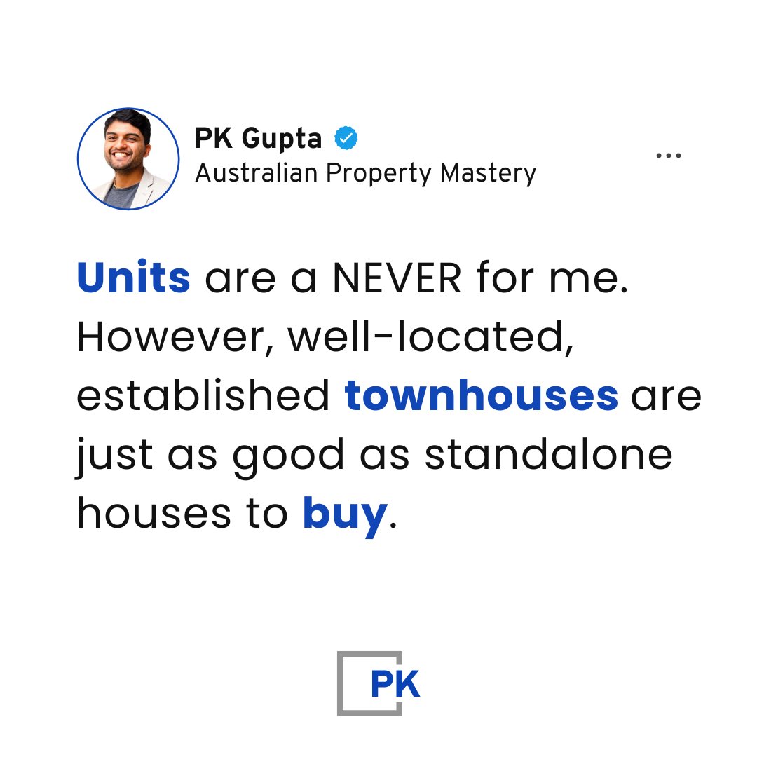 Buying units is a NO for me. Townhouses have exceptions but standalone houses are best!

#realestate #realestatelife #realestateinvestor #realestateinvesting #passiveincome #propertyinvestment  #investmentproperty #investment #financialindependence #wealth #rentalproperty