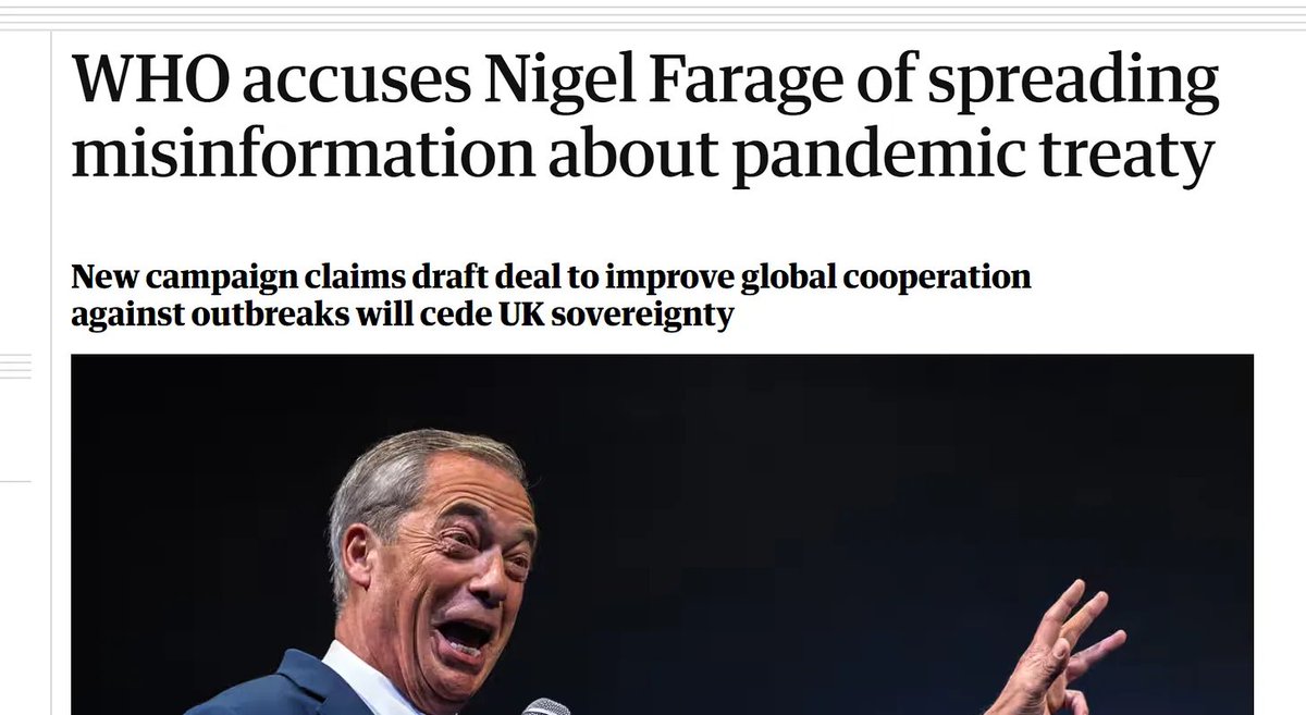 New post by @martinmckee explaining the *truth* about the WHO pandemic treaty - including why it's absolutely needed and debunking all the pernicious disinformation going round, including by Farage and others open.substack.com/pub/independen…