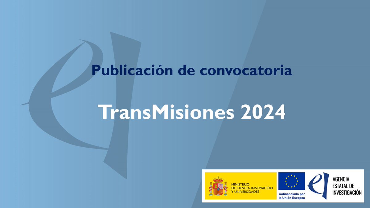 ‼️ La @AgEInves publica la convocatoria del año 2024 de ayudas a proyectos de I+D en líneas estratégicas en colaboración entre organismos de investigación y difusión de conocimientos (TransMisiones 2024). 💰 40 Millones € 🗓️ Solicitudes del 23 de mayo al 21 de junio 2024. 🔗