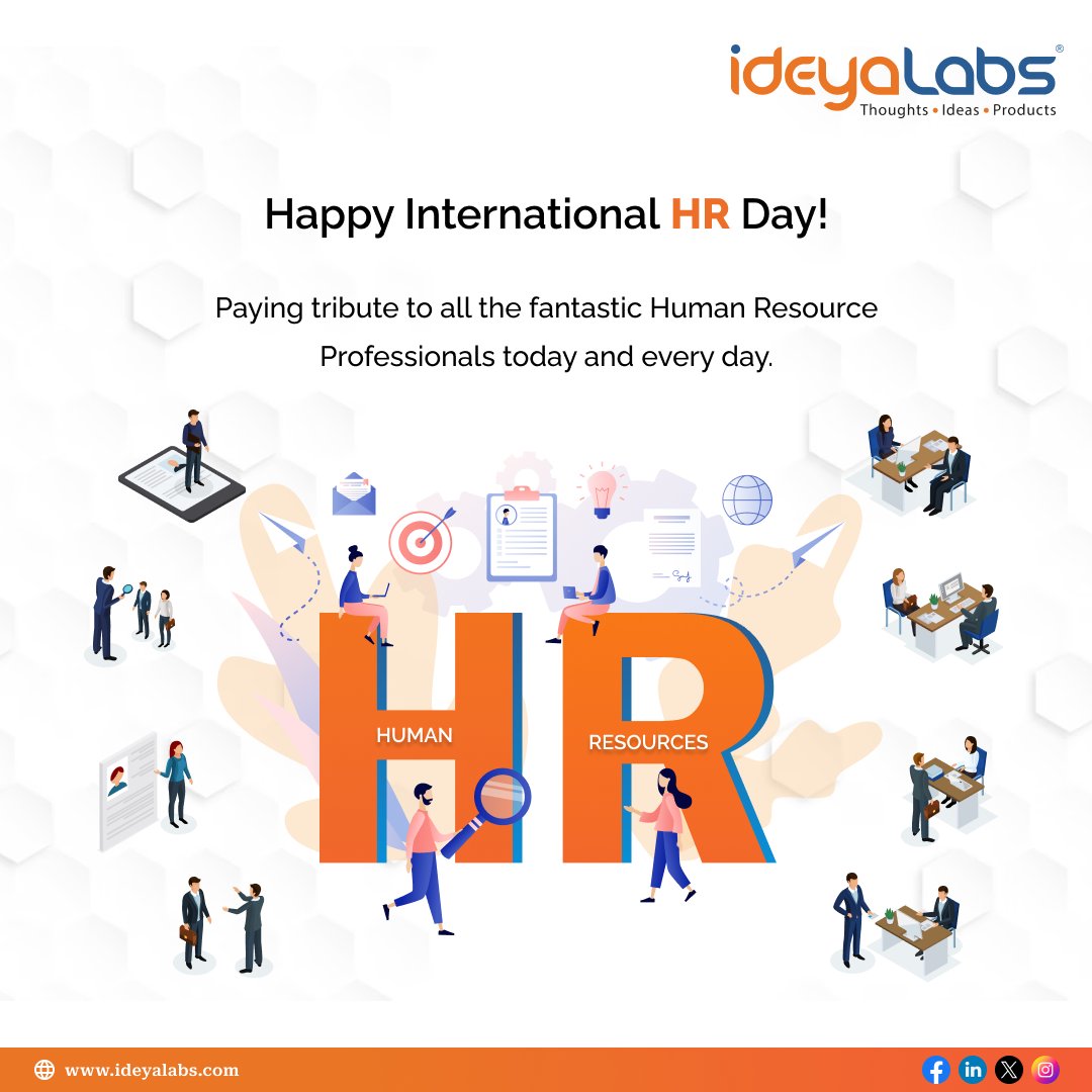 At #ideyaLabs, we're proud of our HR team for going above and beyond to create a happy and productive work environment. Thank you for everything you do! Happy International Human Resource Day!!!. #HRAppreciation #HR #HumanResources #ThankYouHR #HRHeroes #HappyHRDay #HRPride