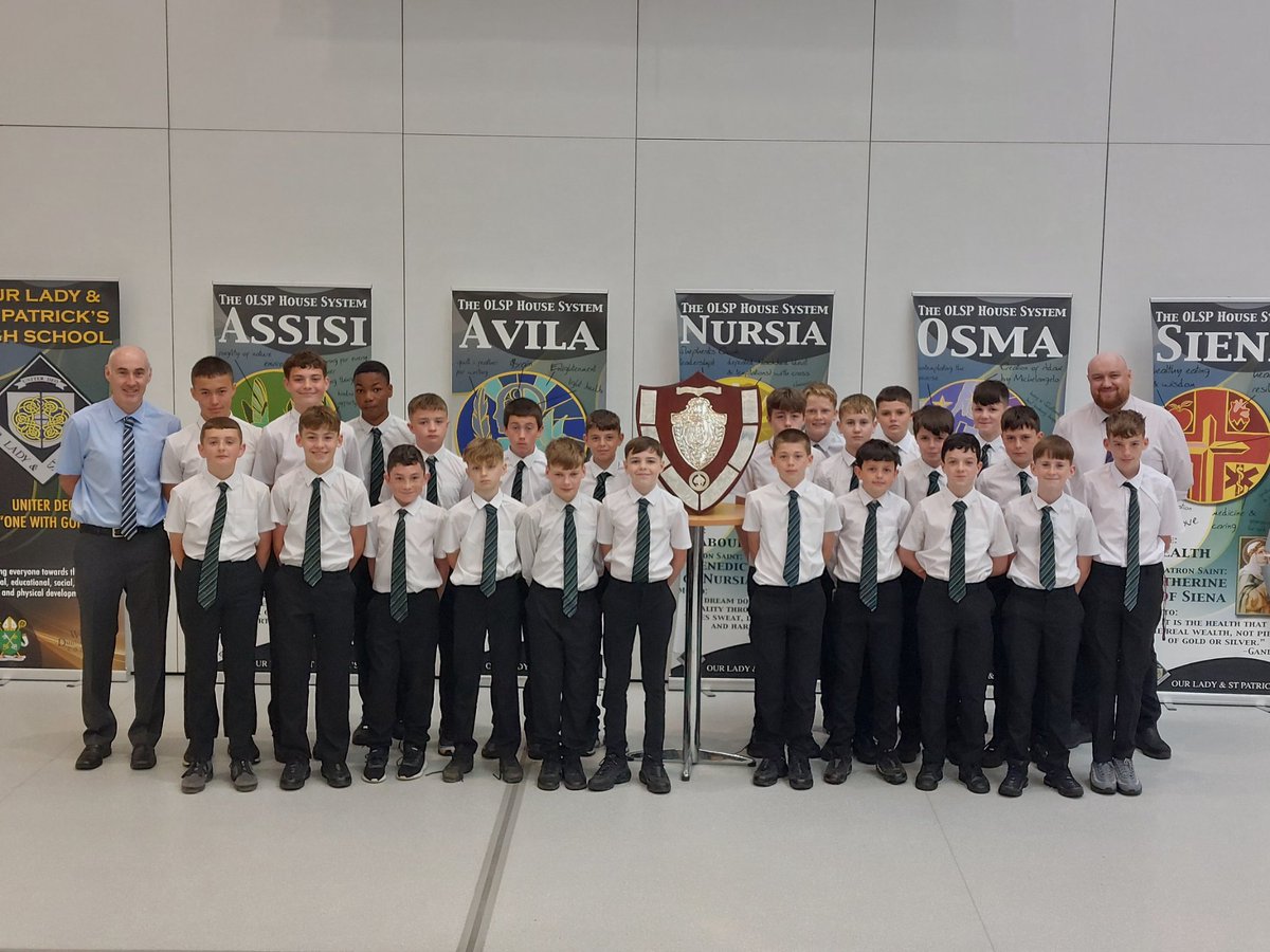 The Glasgow Schools' shield has arrived in school for our incredible U13s who won the league last week. One more final to go. Good luck and many congratulations. #TEAMOLSP