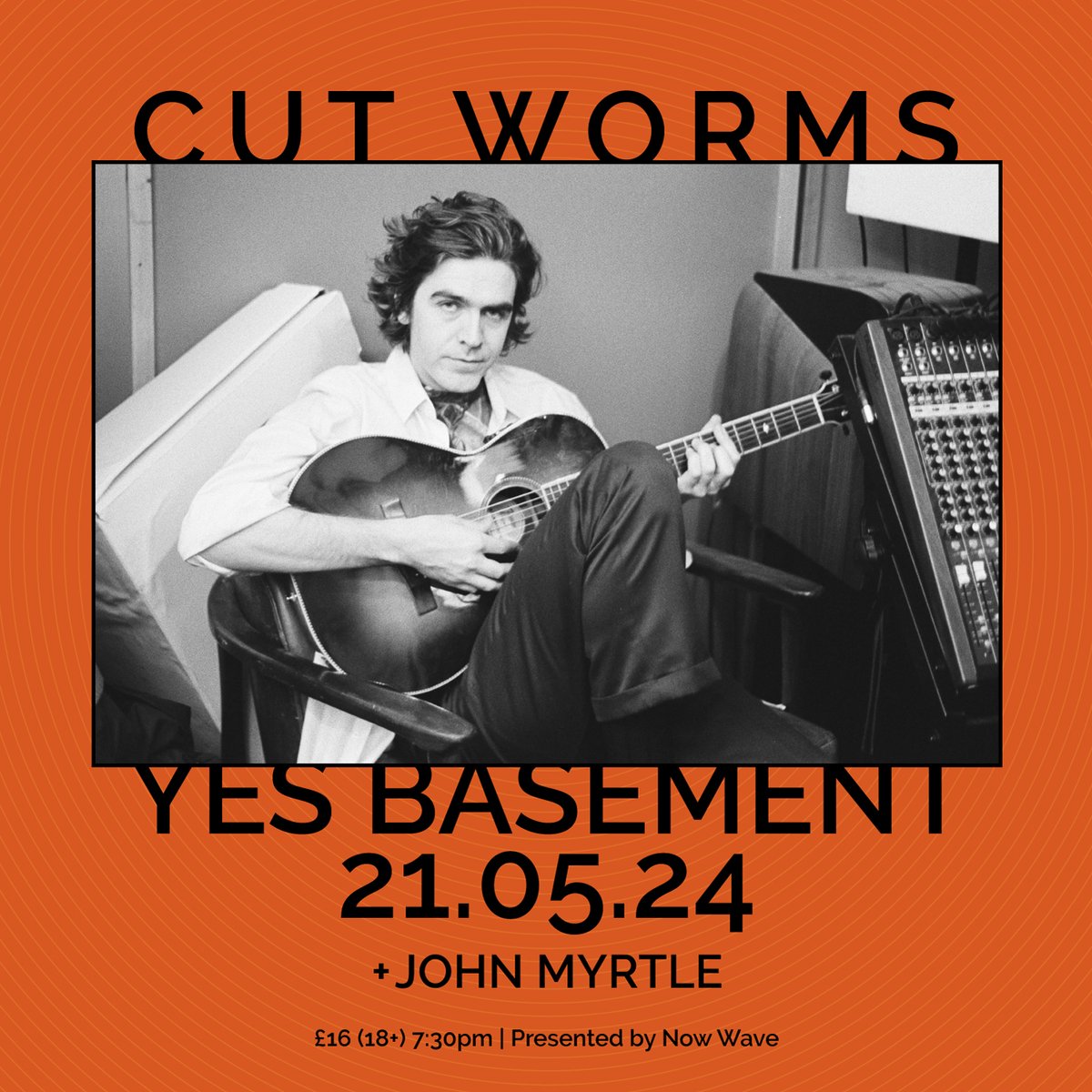 COMING UP... Tickets to catch the timeless Americana sounds of Brooklyn singer/songwriter @cut_worms at YES tomorrow night are running low. We're also pleased to announce John Myrtle as support Final tickets here -> seetickets.com/event/cut-worm…