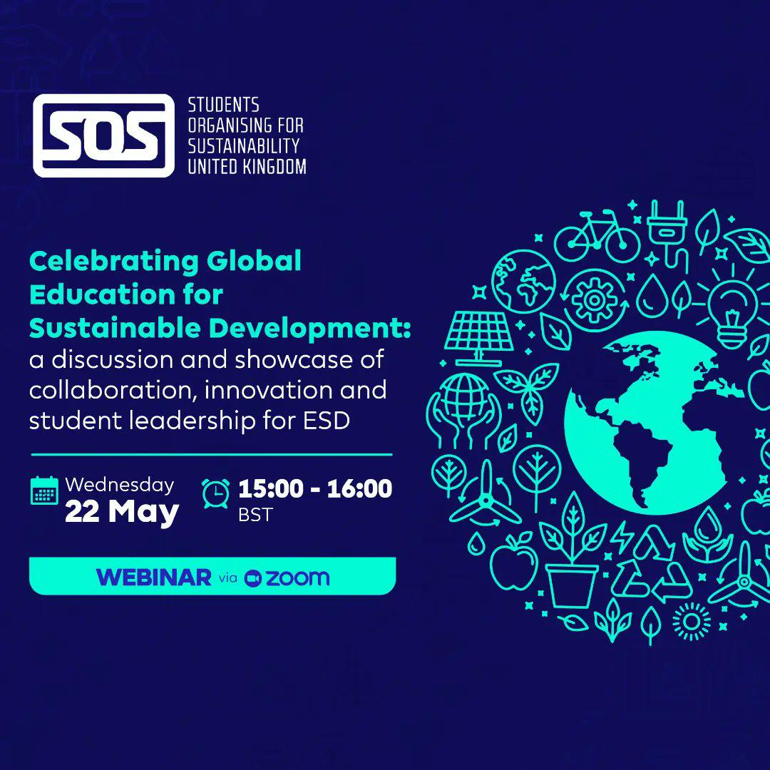 Our Secretary-General @freekodjie will be speaking at @sosukcharity webinar. The obj of the webinar is 'Celebrating Global Education for Sustainable Dev't: a discussion and showcase of collaboration, innovation and std leadership for ESD'. Date: 22 May 2024. Time: 15:00-16:00 BST