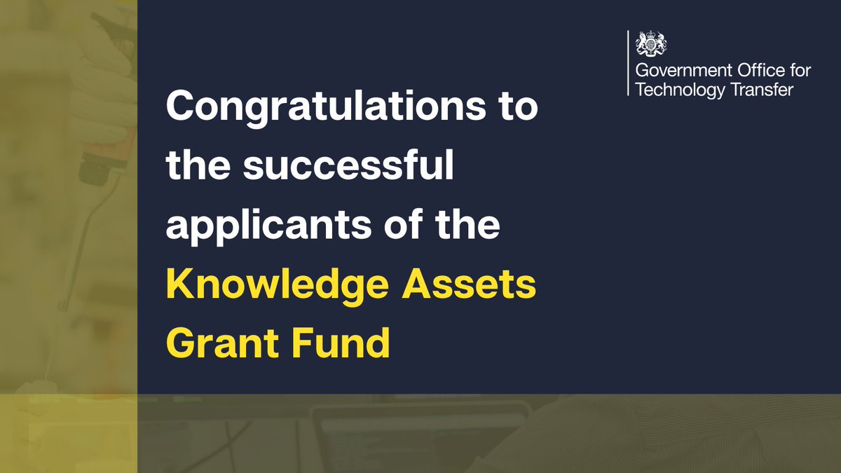 🎉Congratulations to the latest successful applicants to the Knowledge Assets Grant Fund!

📅The next round closes at 11am on 6 June, find out more and submit your application 👉gov.uk/guidance/get-f…

👀Take a look at our project archive 👉 gov.uk/government/pub…