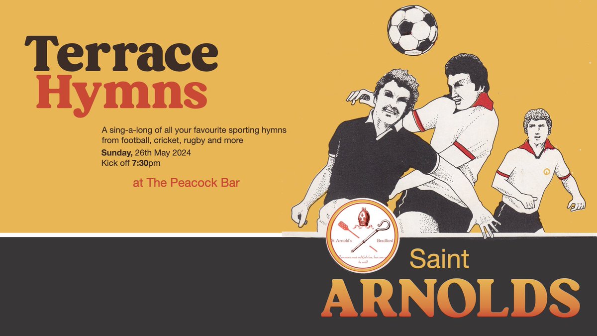 Saint Arnold (@starnolds) on Twitter photo This Sunday, May 26th, join us at <a href="/thepeacockbar/">Peacock Bar Bradford</a> for our annual sporting inspired Beer and Hymns #SingWhenYoureWinning #BeerAndHymns #BCAFC This Sunday, May 26th, join us at <a href="/thepeacockbar/">Peacock Bar Bradford</a> for our annual sporting inspired Beer and Hymns #SingWhenYoureWinning #BeerAndHymns #BCAFC