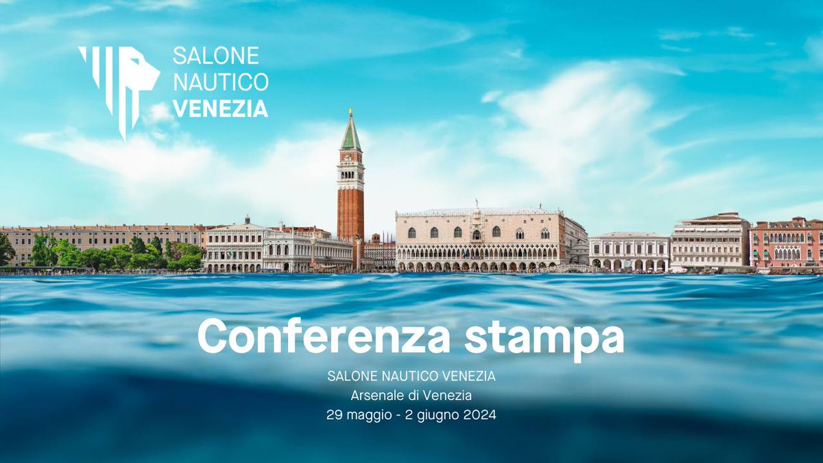 💙Torna all'Arsenale di Venezia, dal 29 maggio al 2 giugno 2024, la quinta edizione del #SaloneNauticoVenezia! 

✨Segui la diretta streaming della conferenza stampa di presentazione a partire dalle 12.30 su youtube.com/live/wXzqtFkV_…

🚤#Venezia protagonista della grande nautica:
