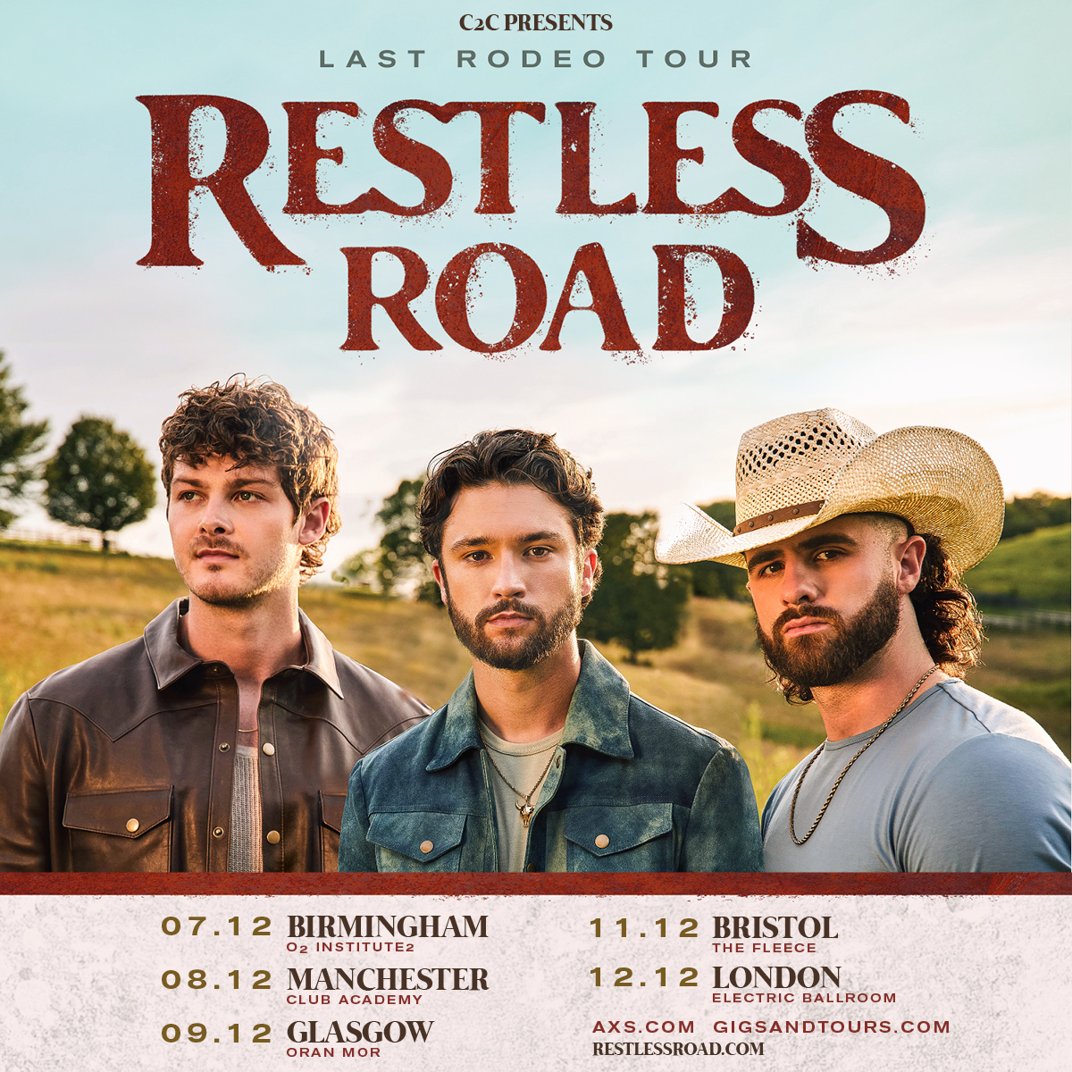JUST ANNOUNCED! @RestlessRoad | Last Rodeo Tour | Dec 2024 Tickets On Sale Friday at 10am: aegp.uk/RestlessR