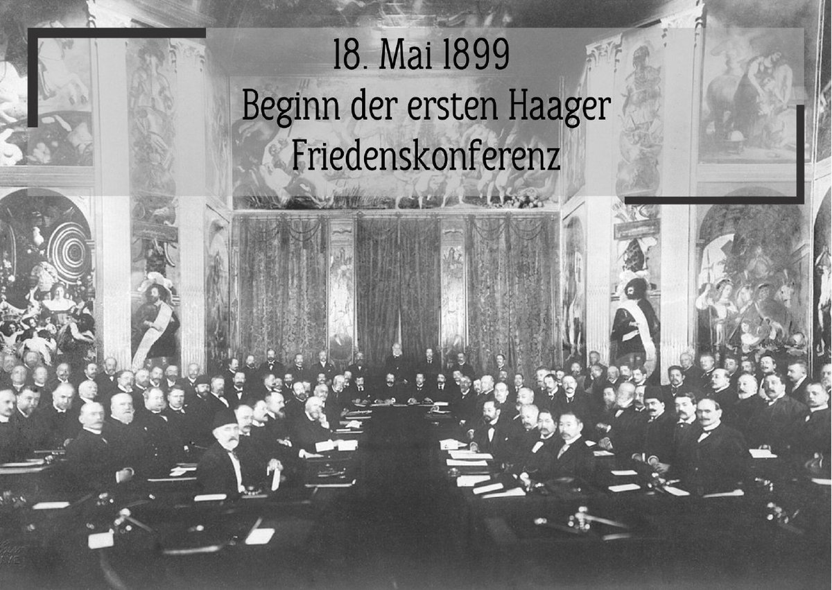 🌐 Vor 125 Jahren, im Jahr 1899, begann in Den Haag die erste internationale Abrüstungs- und Friedenskonferenz. Die Initiative ging vom Russischen Reich aus, das über den Beginn einer neuen Phase der Rüstungsentwicklung in Europa besorgt war. 📝 Das wichtigste Ergebnis des