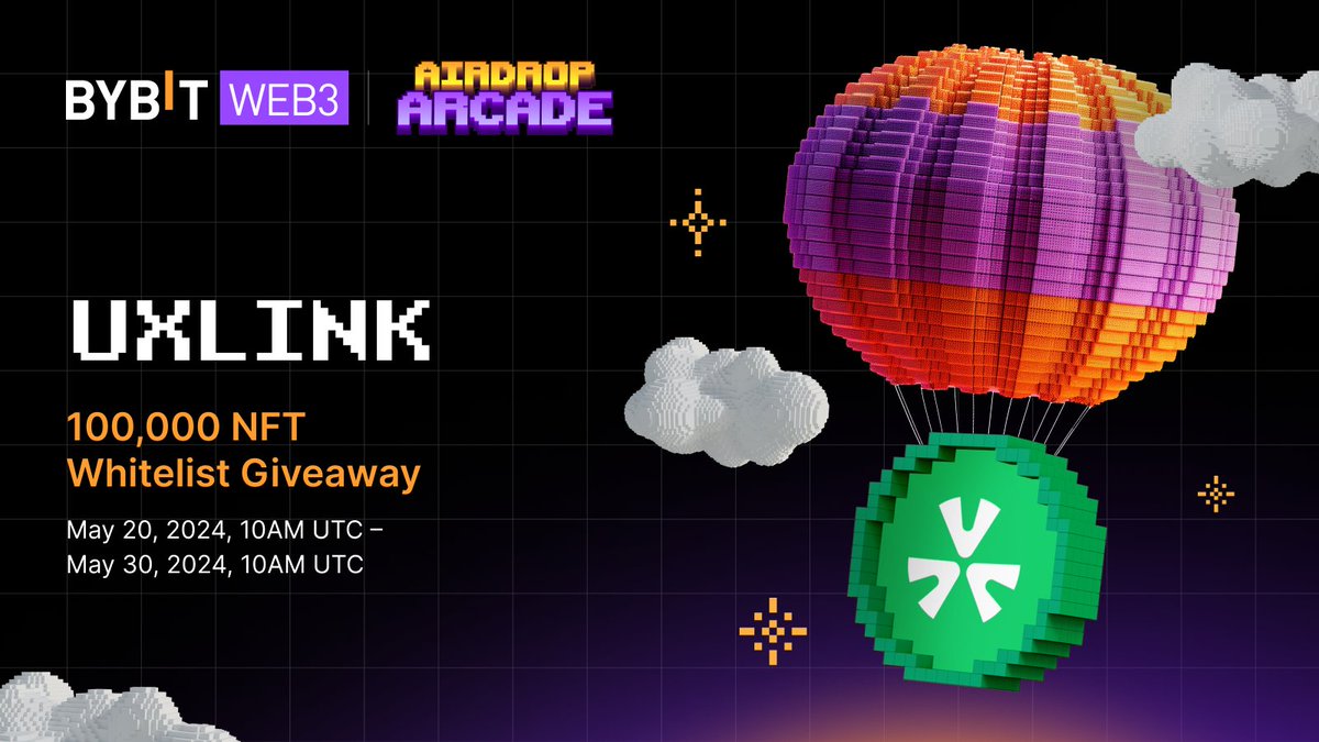 🎉 Amazing Giveaway Announcement! 🎉 🔥Follow @UXLINKofficial on Twitter for a chance to win 100,000 NFT whitelist spots! 🚀💸Seize this incredible opportunity! 📅 Event Duration: May 20, 2024, 10AM UTC – May 30, 2024, 10AM UTC Join Now: i.bybit.com/V6Vabhu