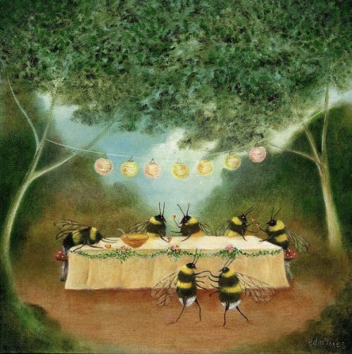 Happy #WorldBeeDay 🐝🐝🐝 #Art #bees The Bees' Wedding by DD McInnes