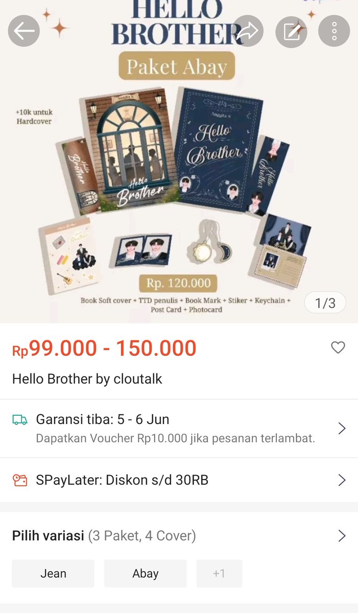 id.shp.ee/WoCrZ3f

📢 Jangan ketinggalan PO Hello Brother karya kak <a href="/cloutalk/">gee • BOEDJANGAN AU 🎸⭐</a>  bagi yang bingung order atau yang pertama kalau baru ikutan PO silahkan DM ya🥰🤗

Siapa yang udh ikutan PO?