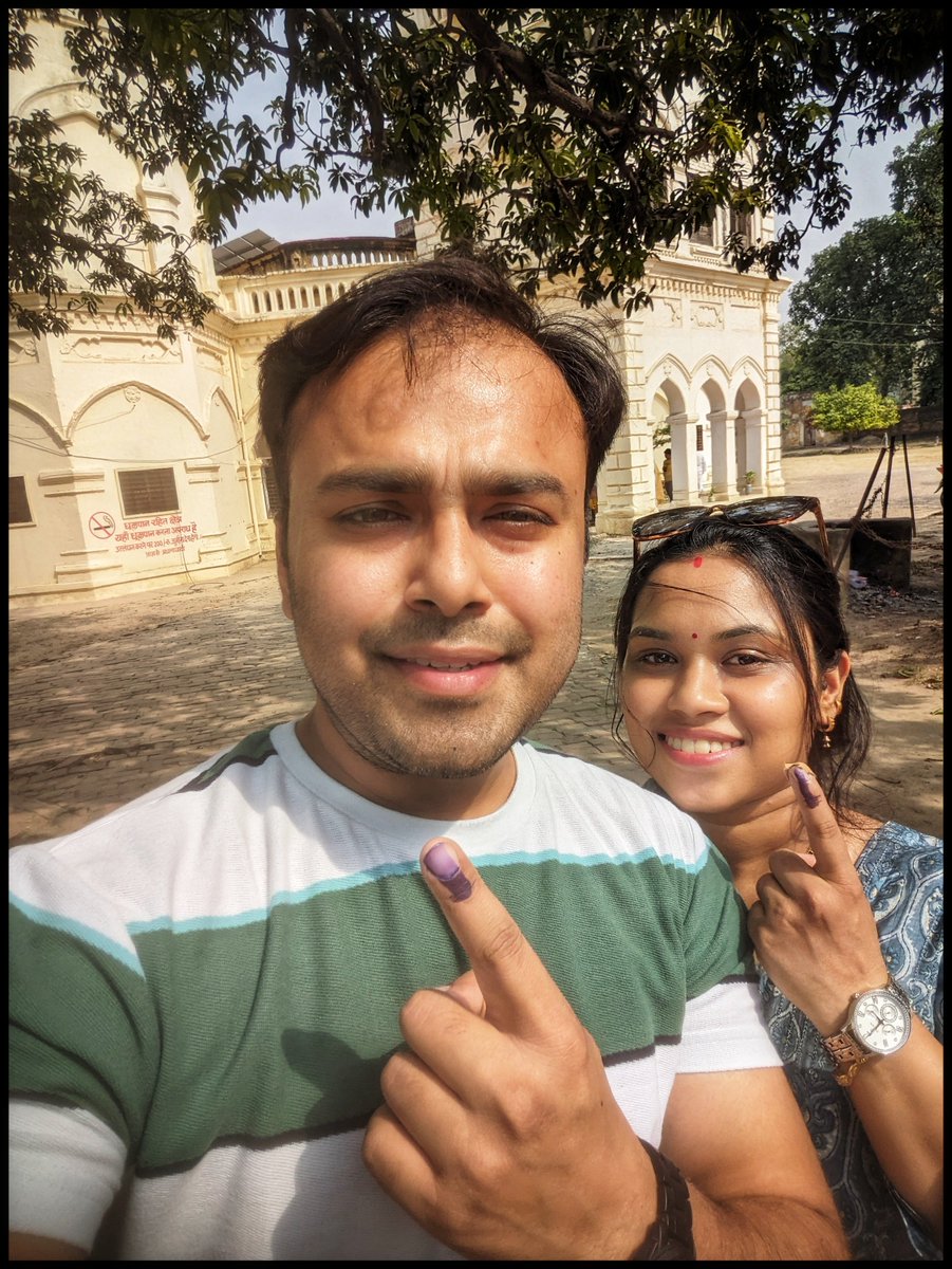 Despite the extreme heat, we cast our vote because every vote counts. #Ayodhya