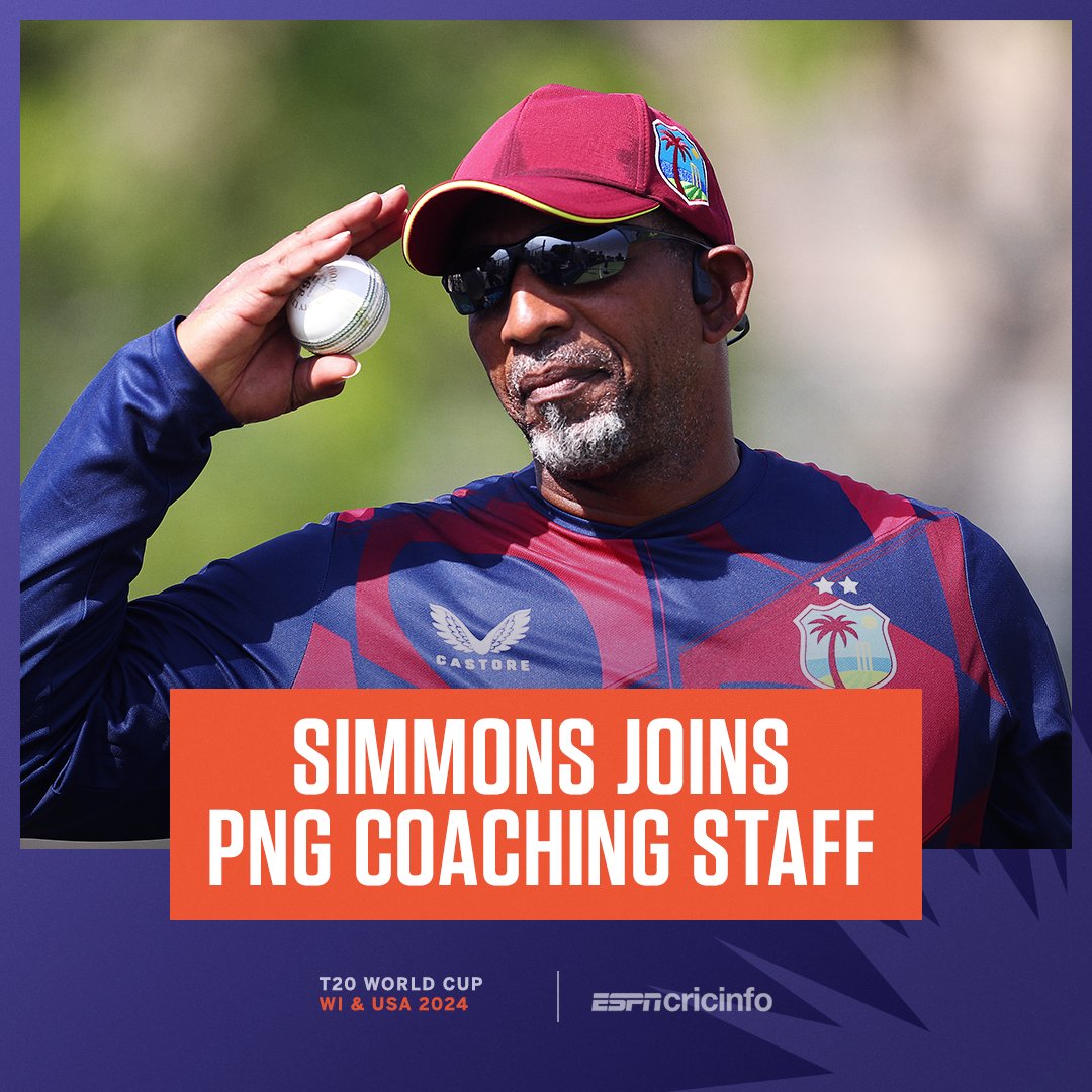 Phil Simmons, who coached West Indies to the title in 2016, has joined Papua New Guinea as a 'specialist coach' ahead of the #T20WorldCup - he will support head coach Tatenda Taibu 👉es.pn/4bshQEy