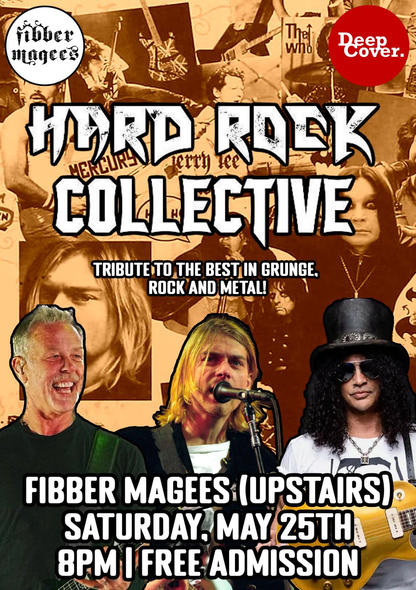 Saturday : Hard Rock Collective (Grunge/Rock/Metal tribute) plus support Nasty Jams , Night Blind Knights - Free Admission!