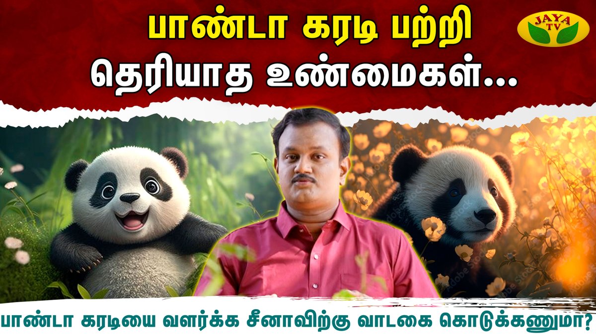 JayaTvOfficial's tweet photo. Panda கரடியை வளர்க்க சீனாவிற்கு வாடகை கொடுக்கணுமா?
LINK: https://t.co/08zTp4VH4P
#panda #pandabear #china #cutepanda #sleepingpanda #bamboo #tax #pandalover #extinction #pandafood #horsedung #food #sleepingpanda #therinthumtheriyaathathum #kaalaimalar #jayatv https://t.co/O5cR6NqFqY