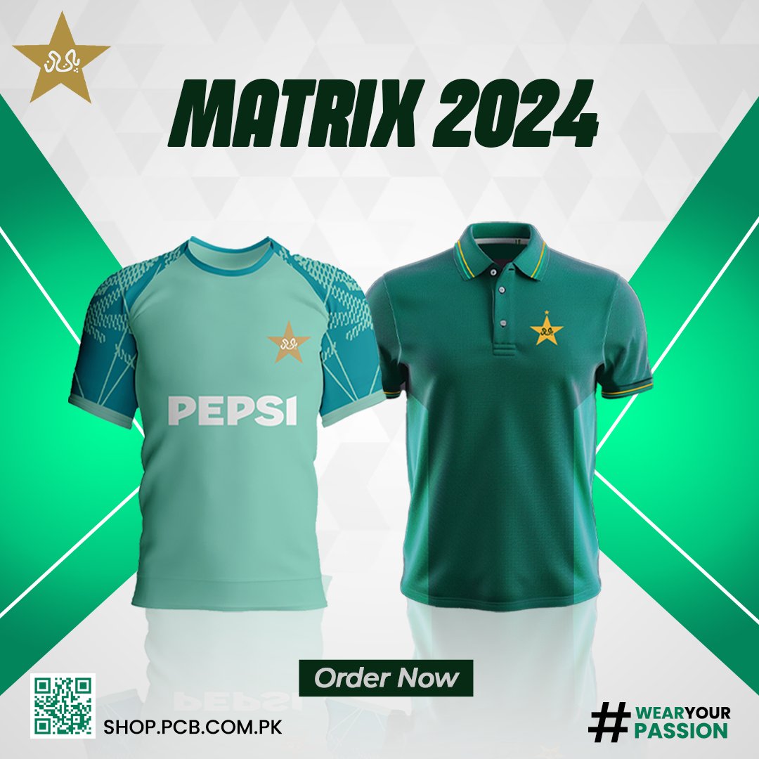 Matrix 2024 Training Jersey and Travel Polo available! 🚨

Order now at shop.pcb.com.pk 🛒

#WearYourPassion