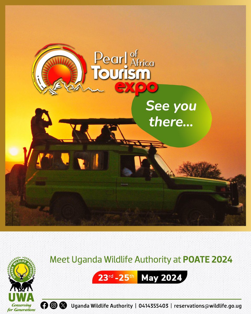It’s officially POATE 🇺🇬 week! Come meet us at the Pearl of Africa Tourism Expo and get answers to all those queries you’ve always wanted to find out about Uganda’s wild locations. We can’t wait to meet you there. #POATE2024 23rd - 25th May 📍@spekeresort #ExploreUganda