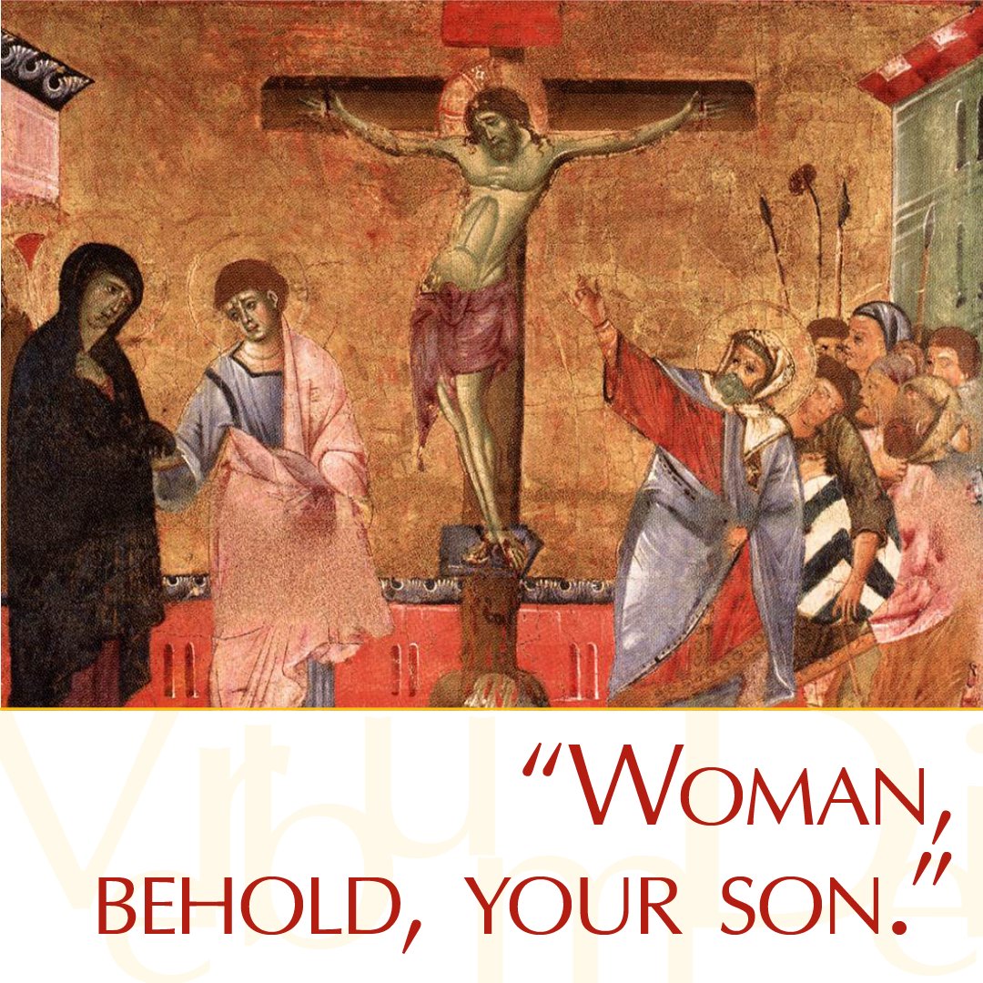 VaticanNews's tweet photo. Gospel of the Day (John 19,25-34)

When Jesus saw his mother and the disciple there whom he loved, he said to his mother, "Woman, behold, your son." Then he said to the disciple, "Behold, your mother."

https://t.co/lk8ZDrN300 https://t.co/7aadEFwtIx
