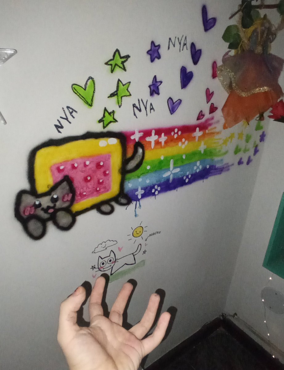 Tá mas vcs já picharam um nyan cat na parede as 3 da manhã? 😰