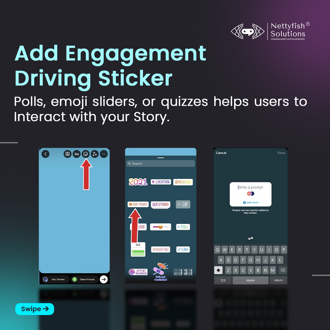 📈 Want to boost your Story views? Check out these tips! 📈
 1️⃣ Add Engagement Driving Stickers: Use polls, emoji sliders, or quizzes to get your audience interacting with your Story.