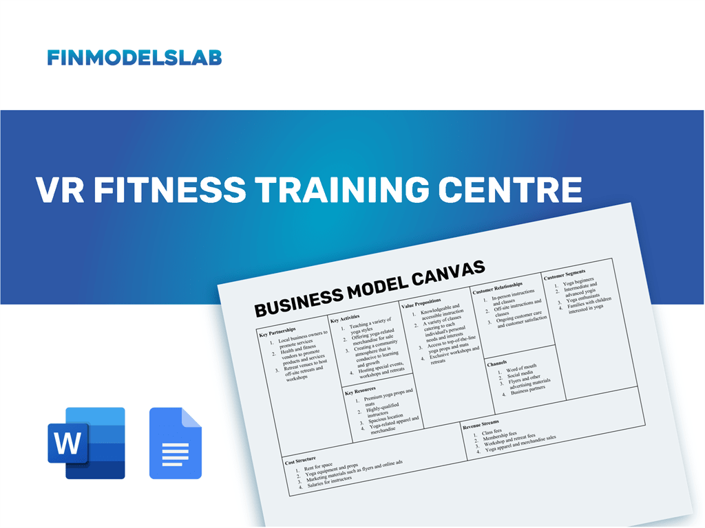 🌟 Unlock the potential of your business idea with our VR Fitness Training Centre Business Model Canvas Template in MS Excel! 

👉 Check it out now: finmodelslab.com/products/vr-fi… 

✨ Like & follow for more innovative business tools!

#sidehustle #businessopportunity