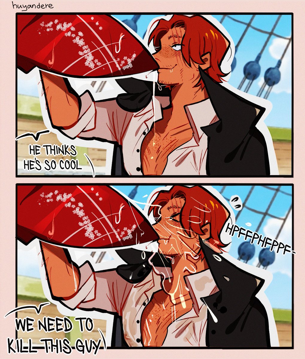 shanks accidentally wаterboаrding himself on whitebeard's ship
#ONEPIECE 