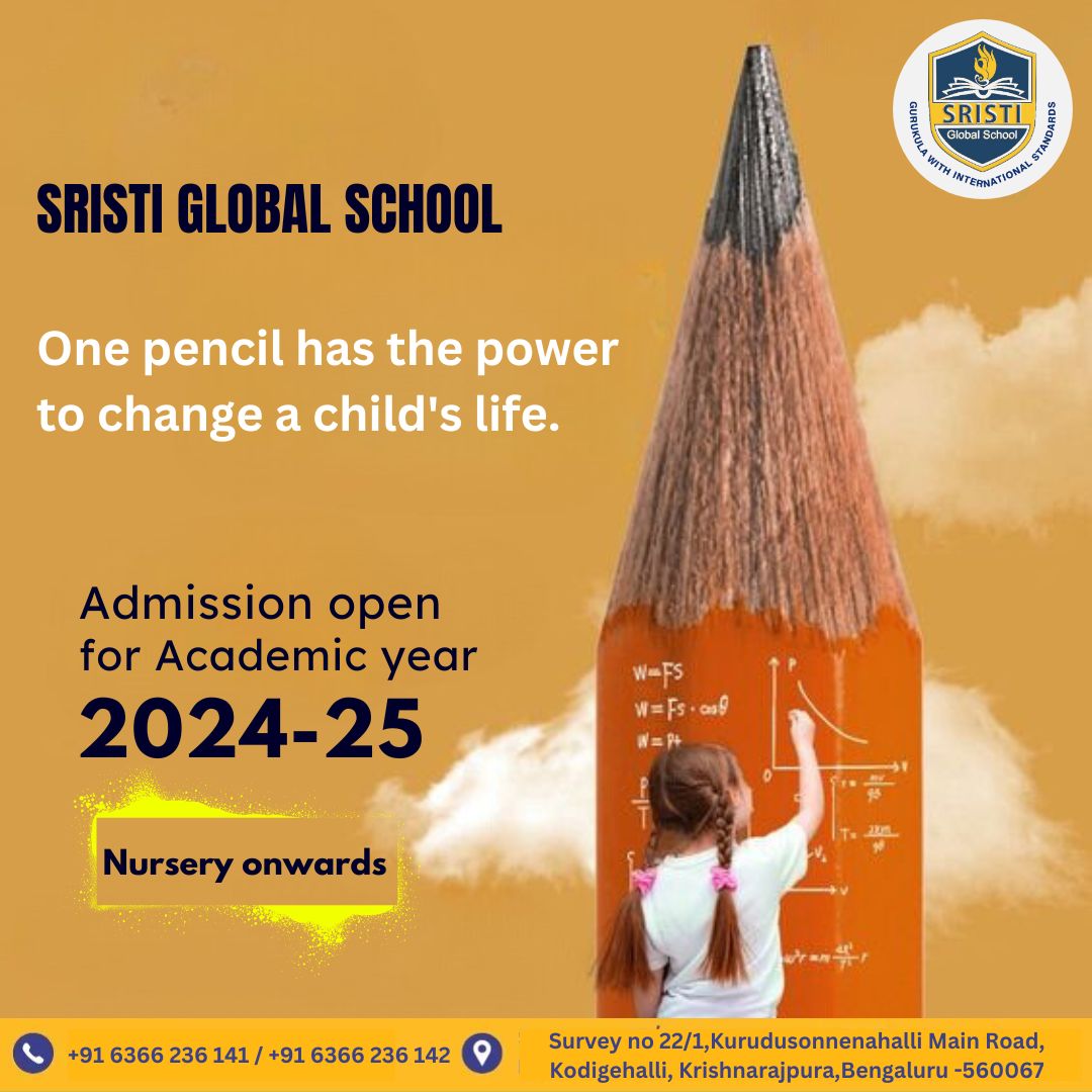 Every child's journey begins with a single pencil ✏️Admission open for the Academic year 2024-25, from Nursery onwards at Sristi Global School.📚

#sristiglobalschool #education #schooladmissions #nurseryadmissions #backtoschool #earlylearning #childeducation #schoollife