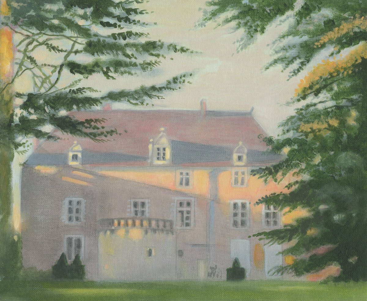 A Summer Evening in the Sologne: acrylic on canvas