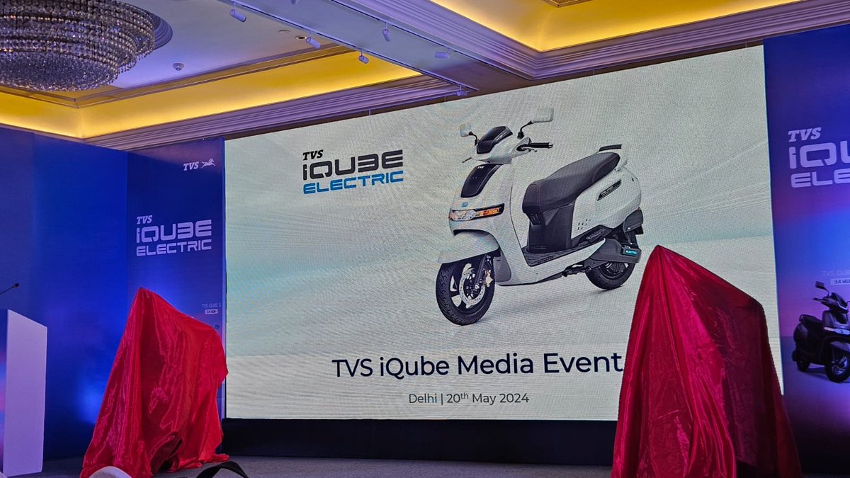 .@tvsmotorcompany is all set to introduce new variants of its #iQube #electricscooter in New Delhi. Stay tuned for more info.