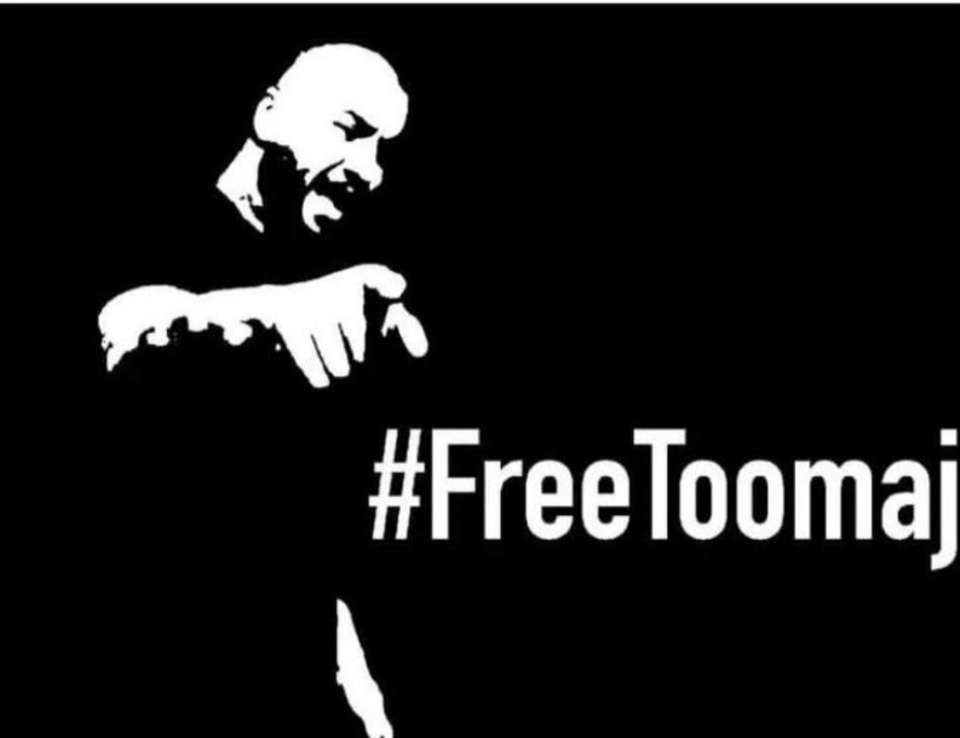 #Iran
We ask @khamenei_ir @raisi_com @Amirabdolahian
To release @OfficialToomaj. #ToomajSalehi.
We are his voice.
 #FreeToomaj
 #FreeThemAll 
#HumanRights 
#SaveThemAll