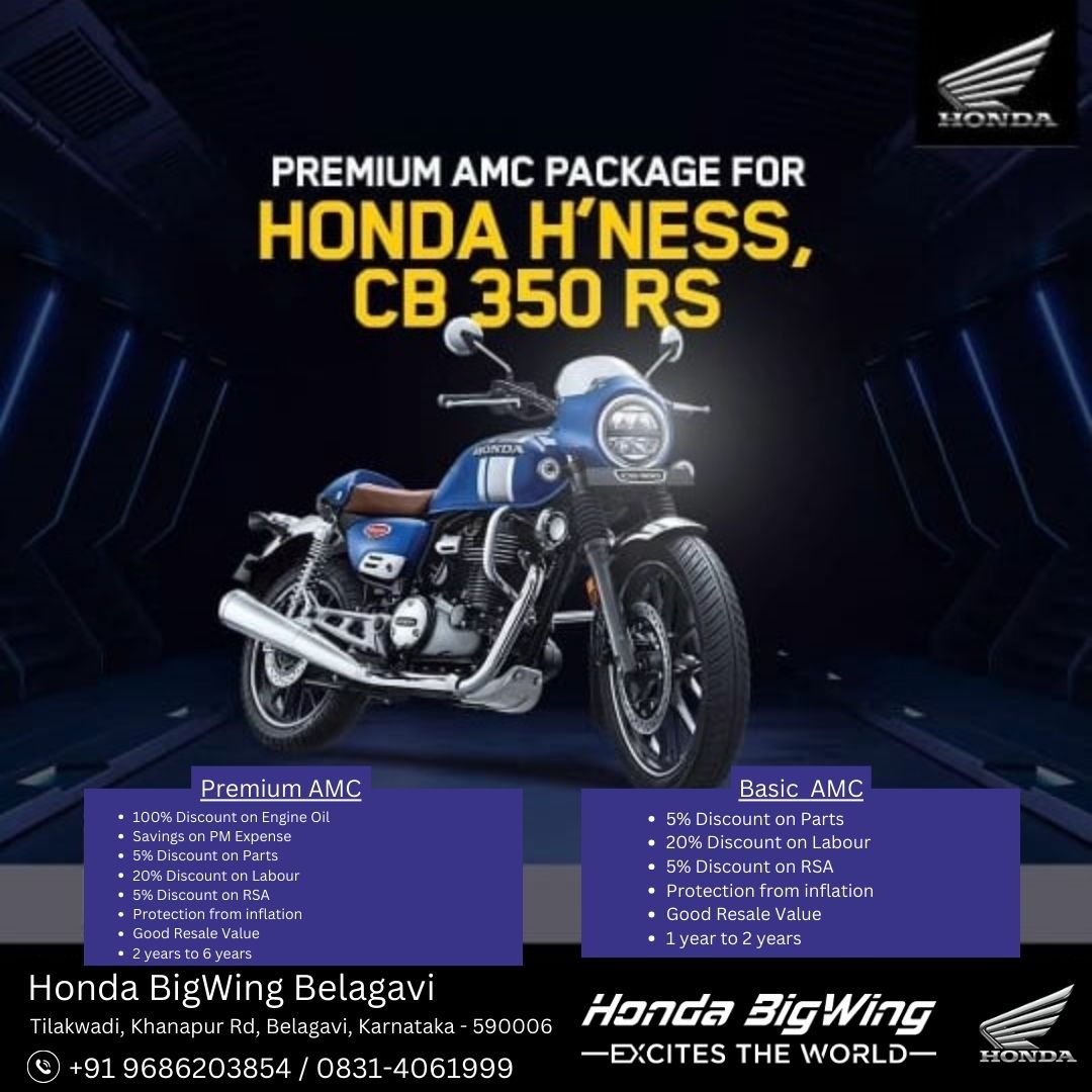 Honda Bigwing Belagavi
📷 Khnapur Road Goaves
📷: 9686203854 / 9606050154
#honda #HondaBigWing #hondabike #hondabikes #HondaCB350RS
#hondahness #hondars #hondamotorcycles #hondacb350rs #hondabigwing #customerreview #CB350 #cb350 #cb350rs #cb350Rs #HondaBigWingIndia #CB350RS