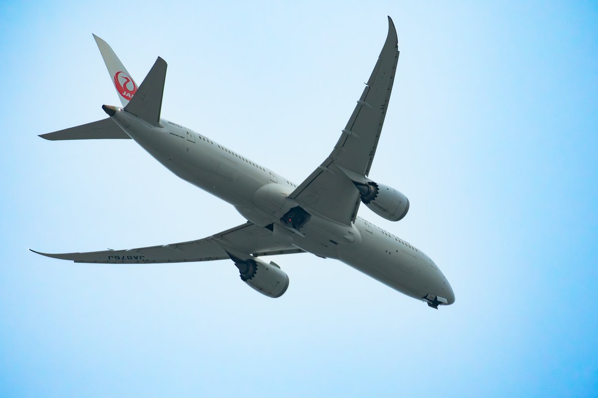 着陸へ向けてギアを出す #JAL #Boeing #B787 #Dreamliner
