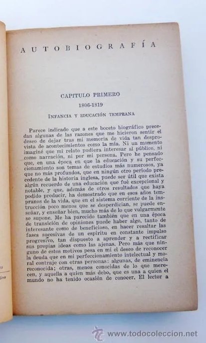 “No recuerdo en qué momento comencé a aprender griego. Me han dicho que fue cuando tenía tres años.” El 20 de mayo de 1806 nacía en Pentonville (Londres) John Stuart Mill. 'Autobiografía' Colección #Austral nº 83 Espasa Calpe Argentina, 1945 📸 vía @IberLibro y @todocoleccion